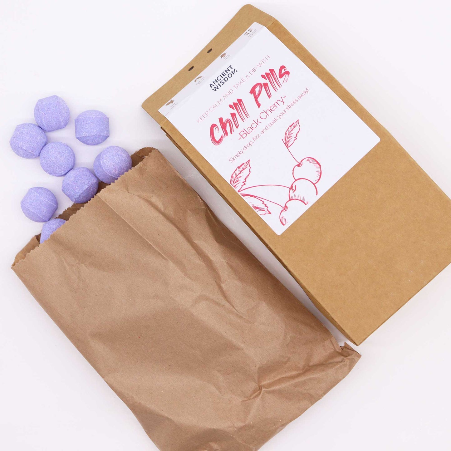 Chill Pills Bath Bomb Gift Set - Black Cherry