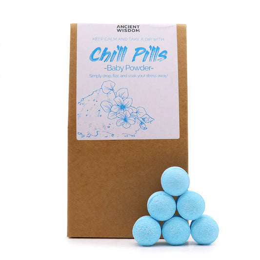 Chill Pills Bath Bomb Gift Set - Baby Powder