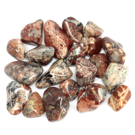 Bag of 20 African Gemstone Jasper - Brecciated - Light