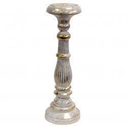 Large Candle Stand - White Gold