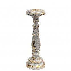 Medium Candle Stand - White Gold