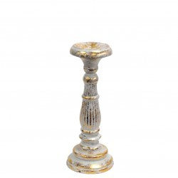 Small Candle Stand - White Gold