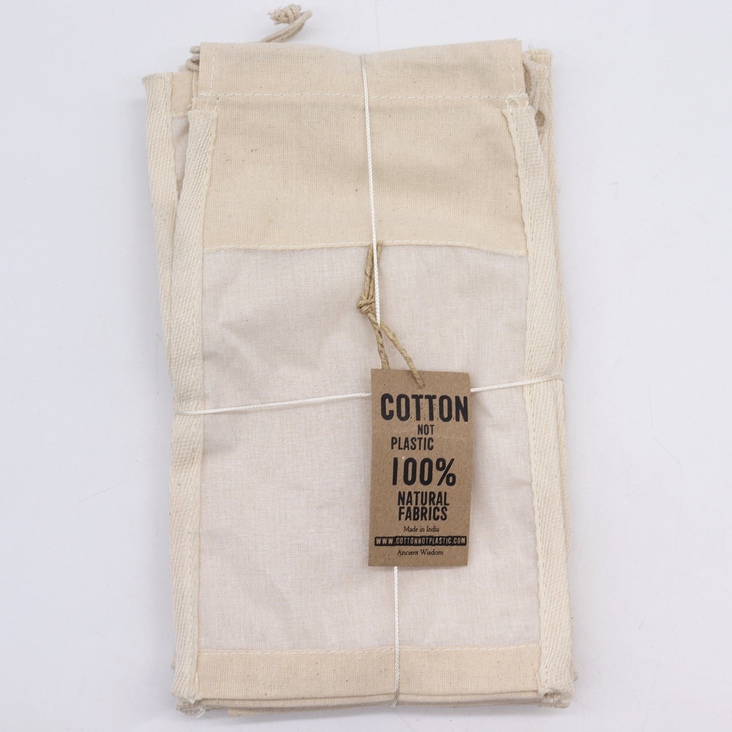 Lrg Cotton Window Pouch - 26x15cm