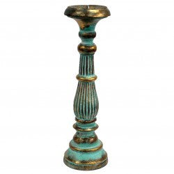 Large Candle Stand - Turquois Gold