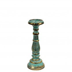 Small Candle Stand - Turquois Gold