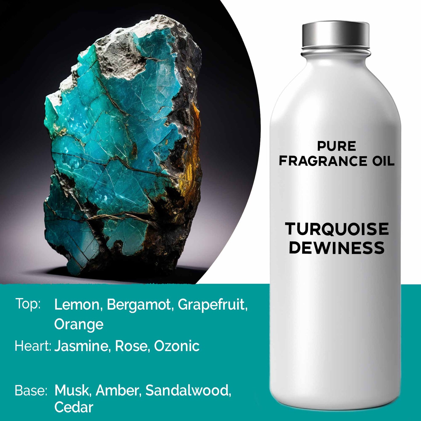 500ml (Pure) Fragrance Oil - Turquoise Dewiness