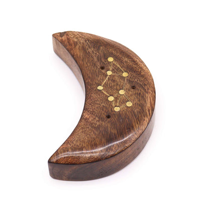 12 Pack Engraved and Brass Zodiac Sign Incense Burners - Moon