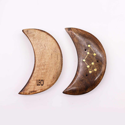 12 Pack Engraved and Brass Zodiac Sign Incense Burners - Moon