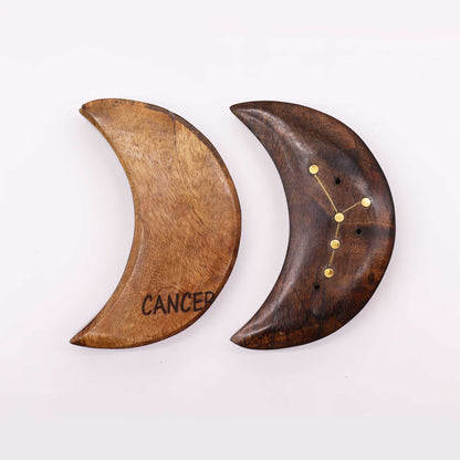 12 Pack Engraved and Brass Zodiac Sign Incense Burners - Moon