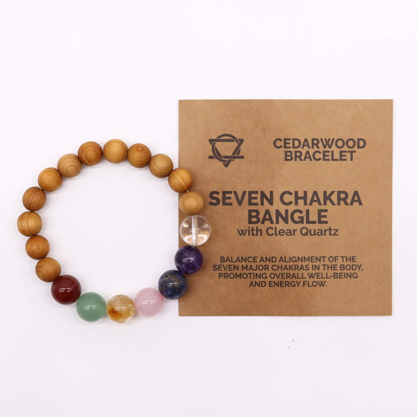 Cedarwood & Seven Chakra Bangle