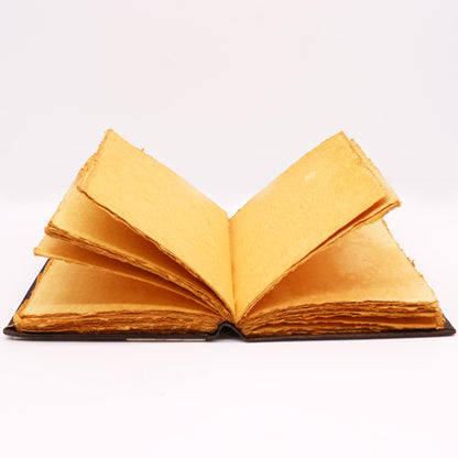 Heafty Brown Tan Book - Zinc Pentagon Decor - 200 Deckle Edges Pages