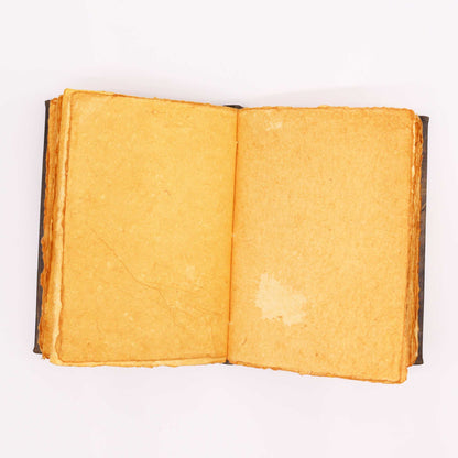 Heafty Brown Tan Book - Zinc Pentagon Decor - 200 Deckle Edges Pages