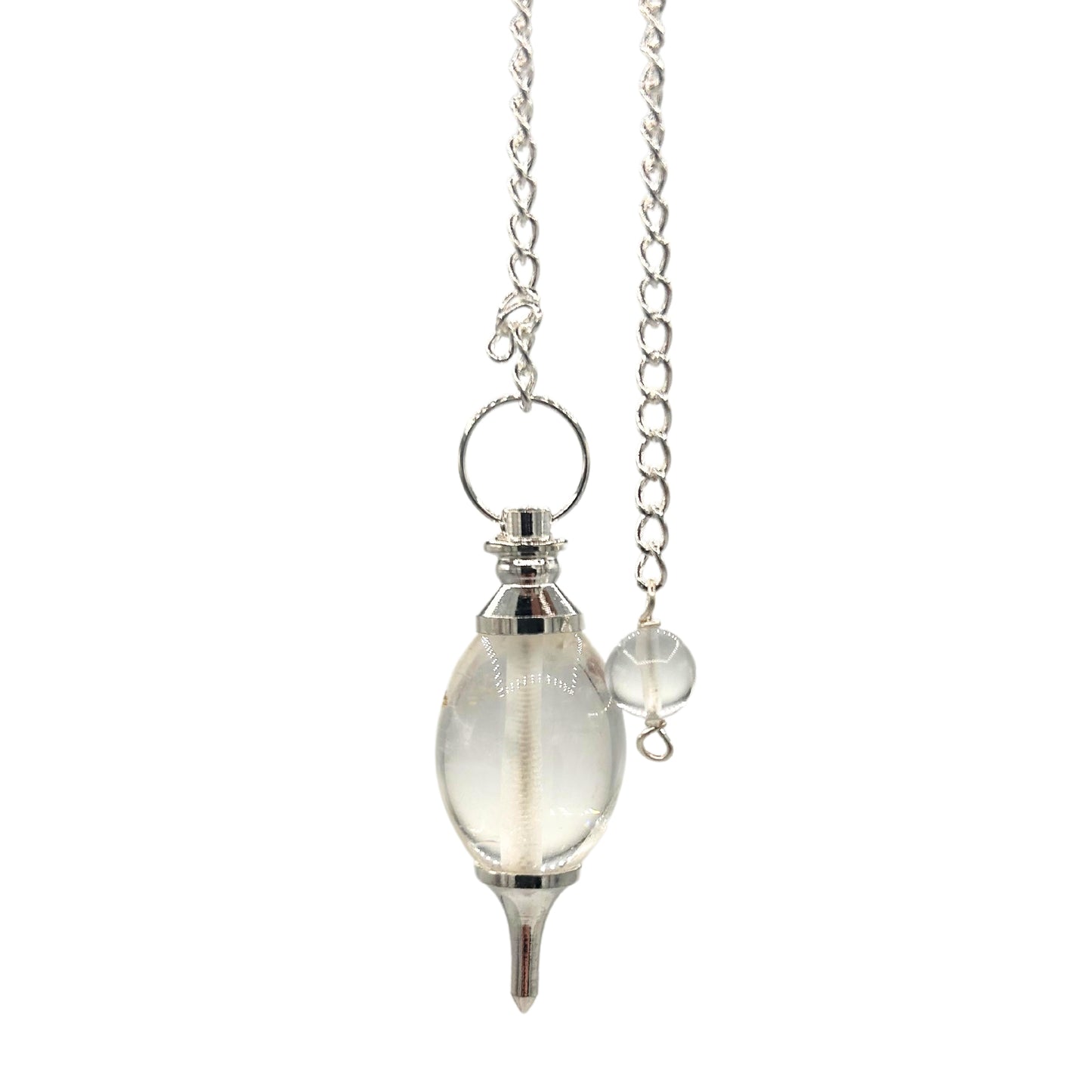 Lingam Shaped Gemstone Pendulum - Rock Quartz