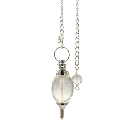 Lingam Shaped Gemstone Pendulum - Rock Quartz