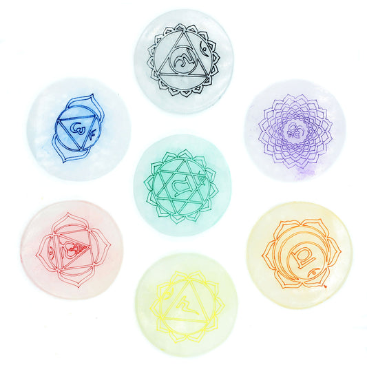 Chakra Set of 7 Charging Plates