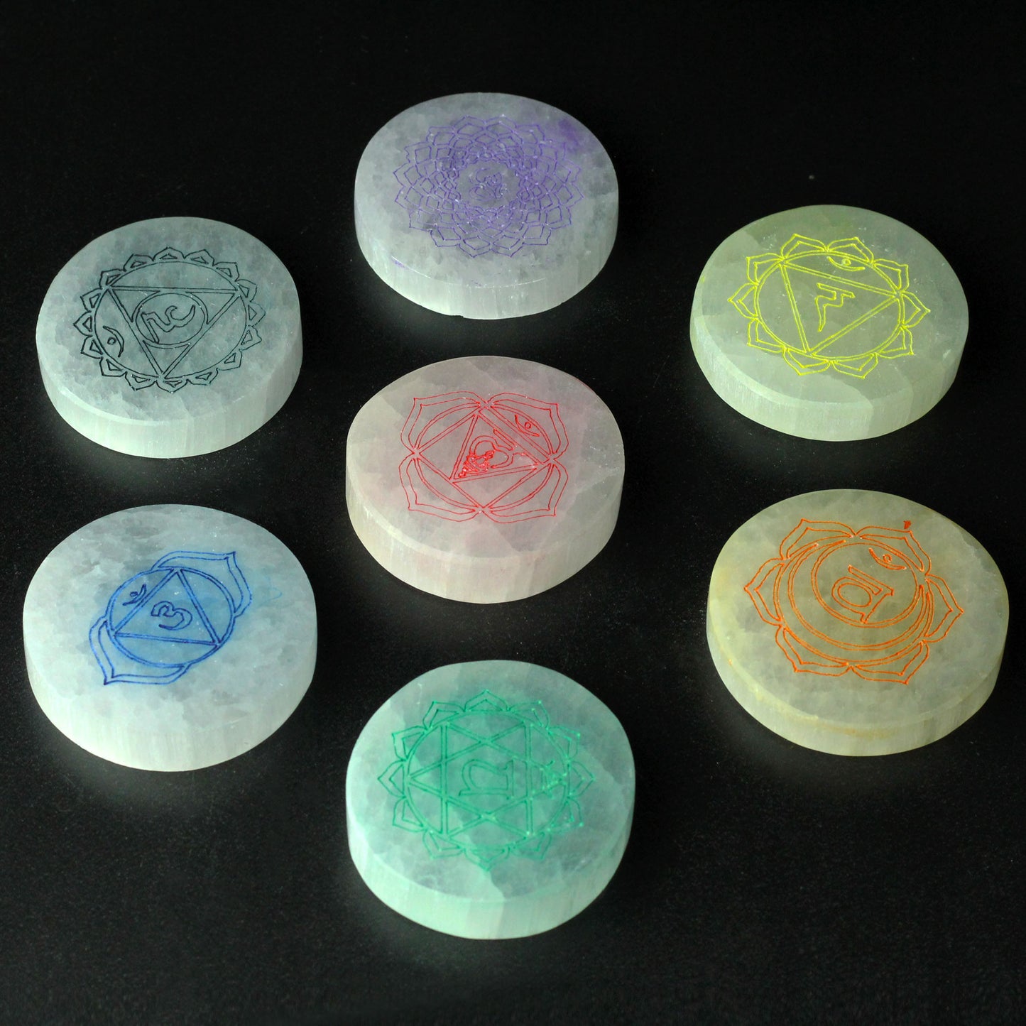 Chakra Set of 7 Charging Plates