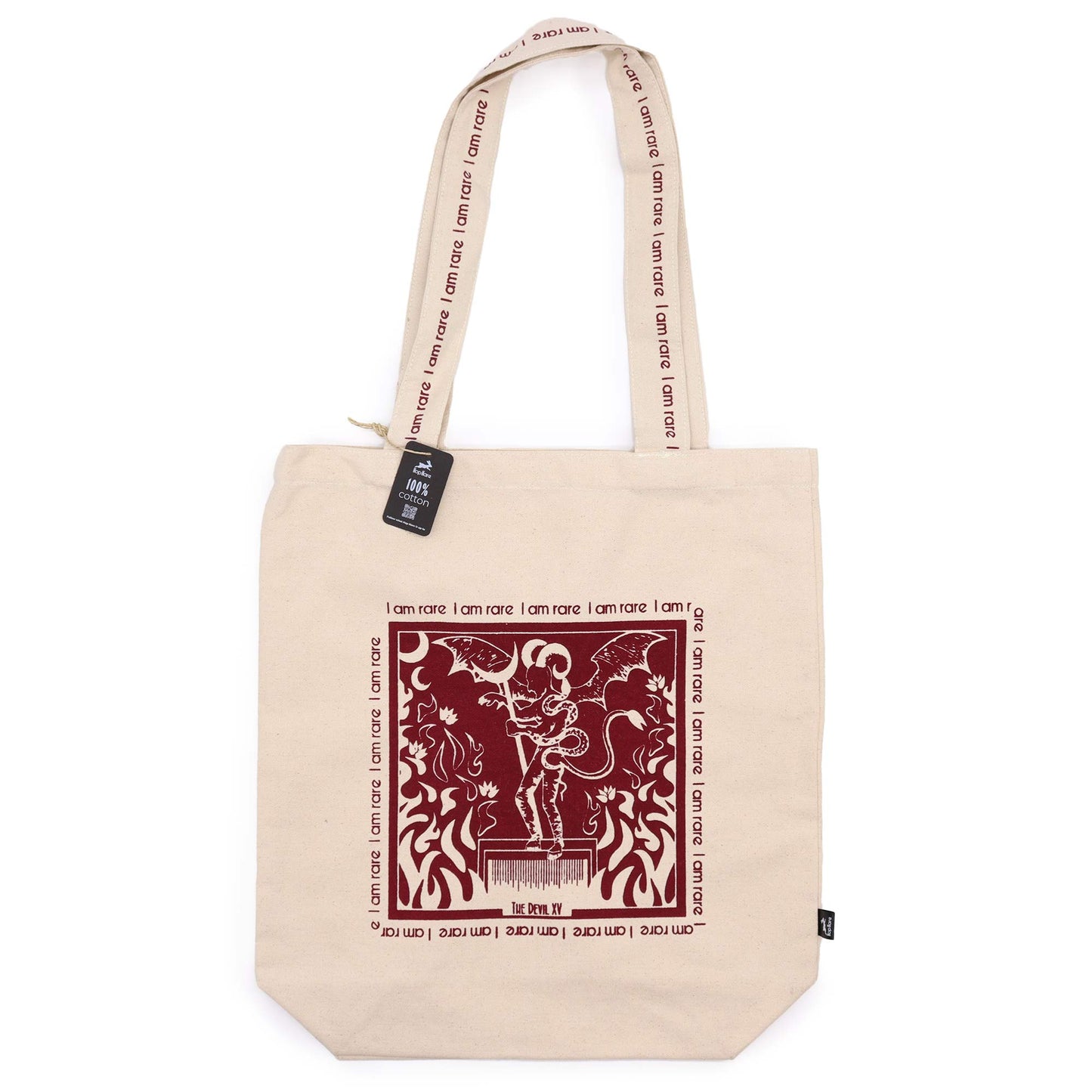 Hop Hare Tote Bag - I am Rare - 10oz Cotton canvas