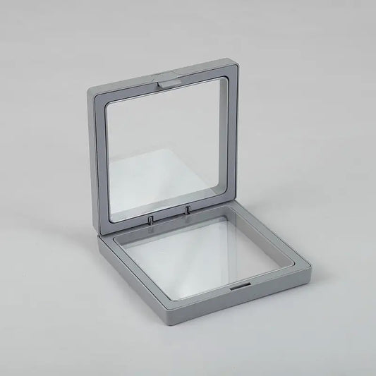 Small 3D Floating Frame Display 7x7cm - Grey