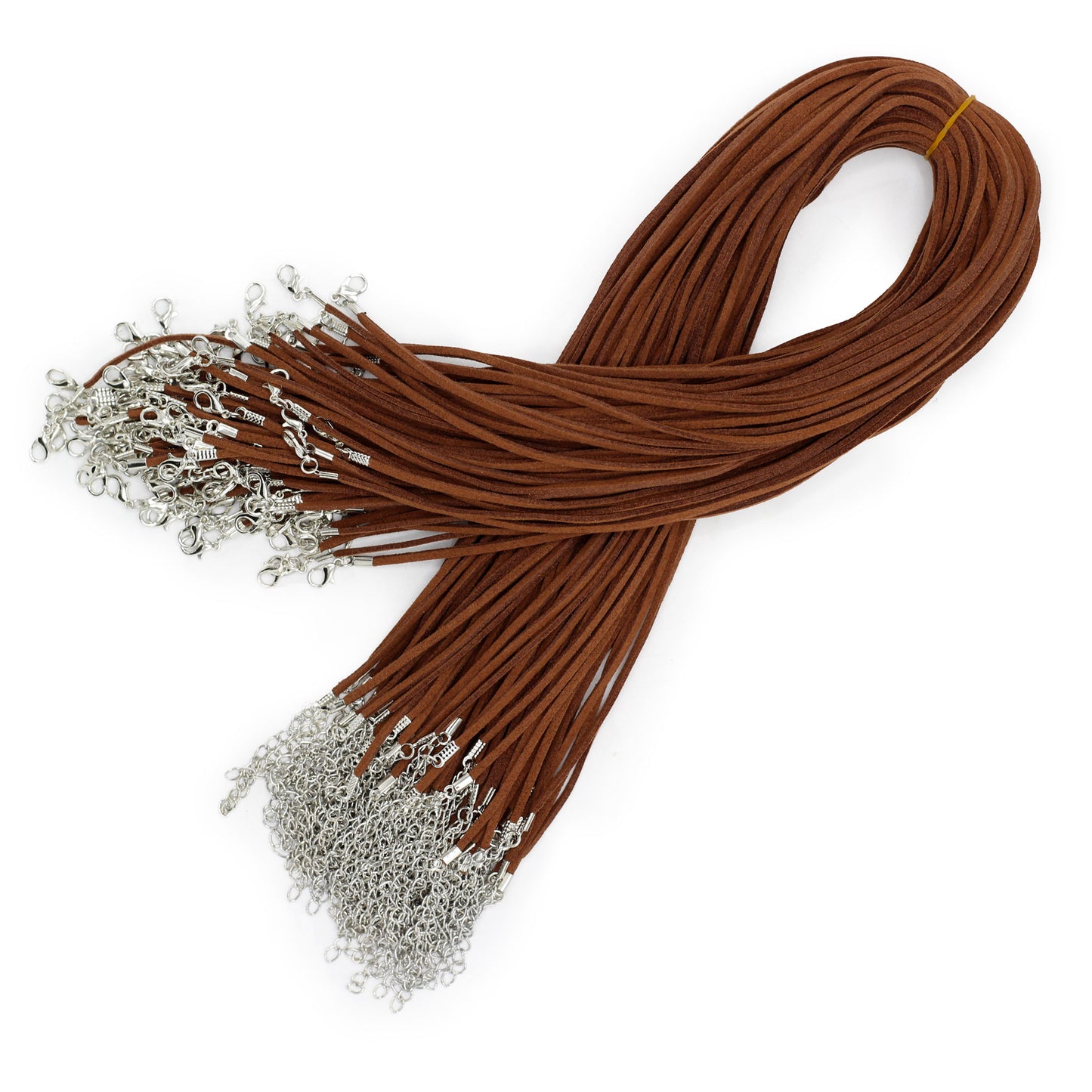 Packs Faux Suede Pendant Cords -  2.5mm x 55cm - Dark Brown A010