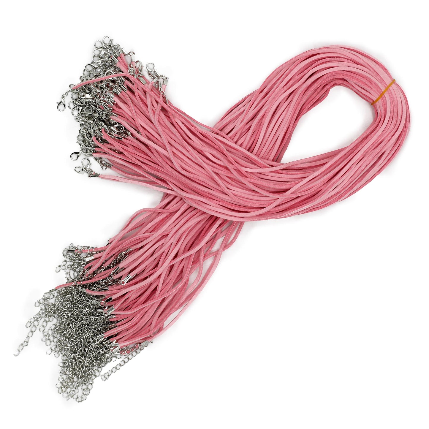 Packs Faux Suede Pendant Cords -  2.5mm x 55cm - Pink A064