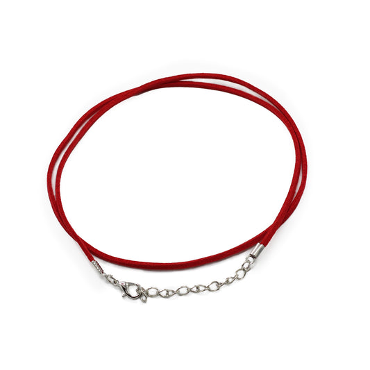 Packs Faux Suede Pendant Cords -  2.5mm x 55cm - Red A056