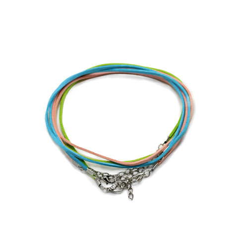 Packs Faux Suede Pendant Cords -  2.5mm x 55cm - Assorted (10 colours)