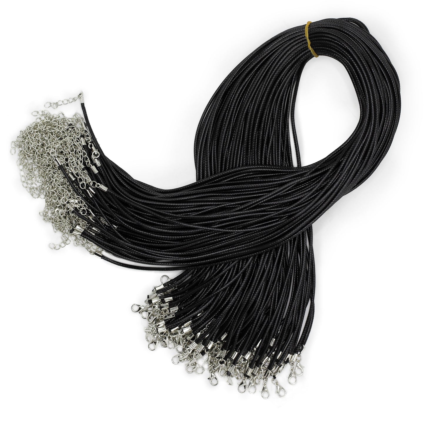 Packs Waxed Pendant Cords -  2mm x 55cm - Assorted - Black 101