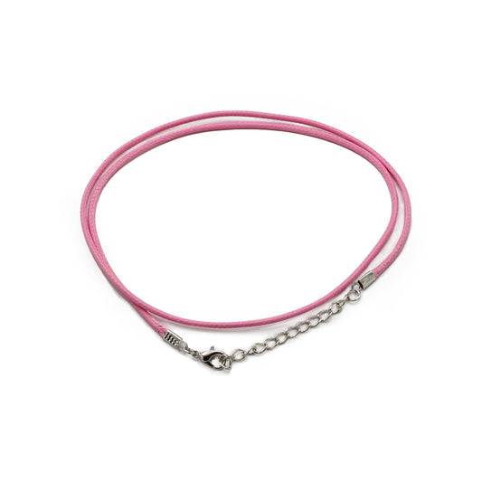 Packs Waxed Pendant Cords -  2mm x 55cm - Assorted - Pink 102