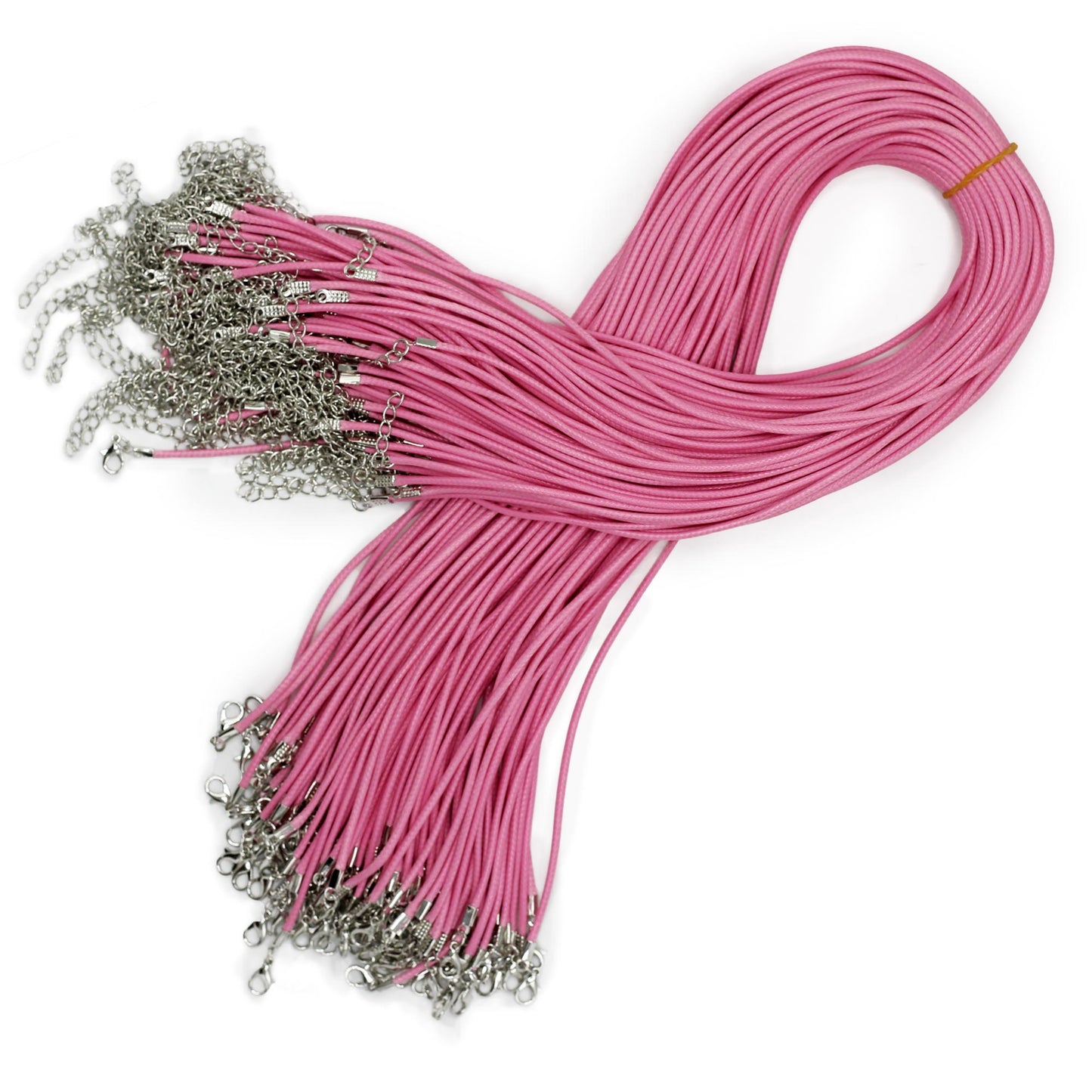 Packs Waxed Pendant Cords -  2mm x 55cm - Assorted - Pink 102