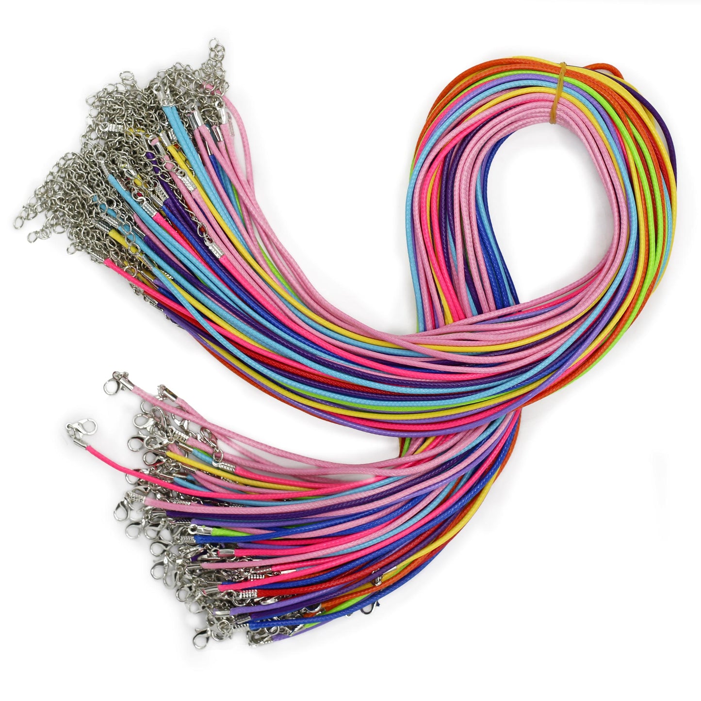 Packs Waxed Pendant Cords -  2mm x 55cm - Assorted - Assorted (10 colours)