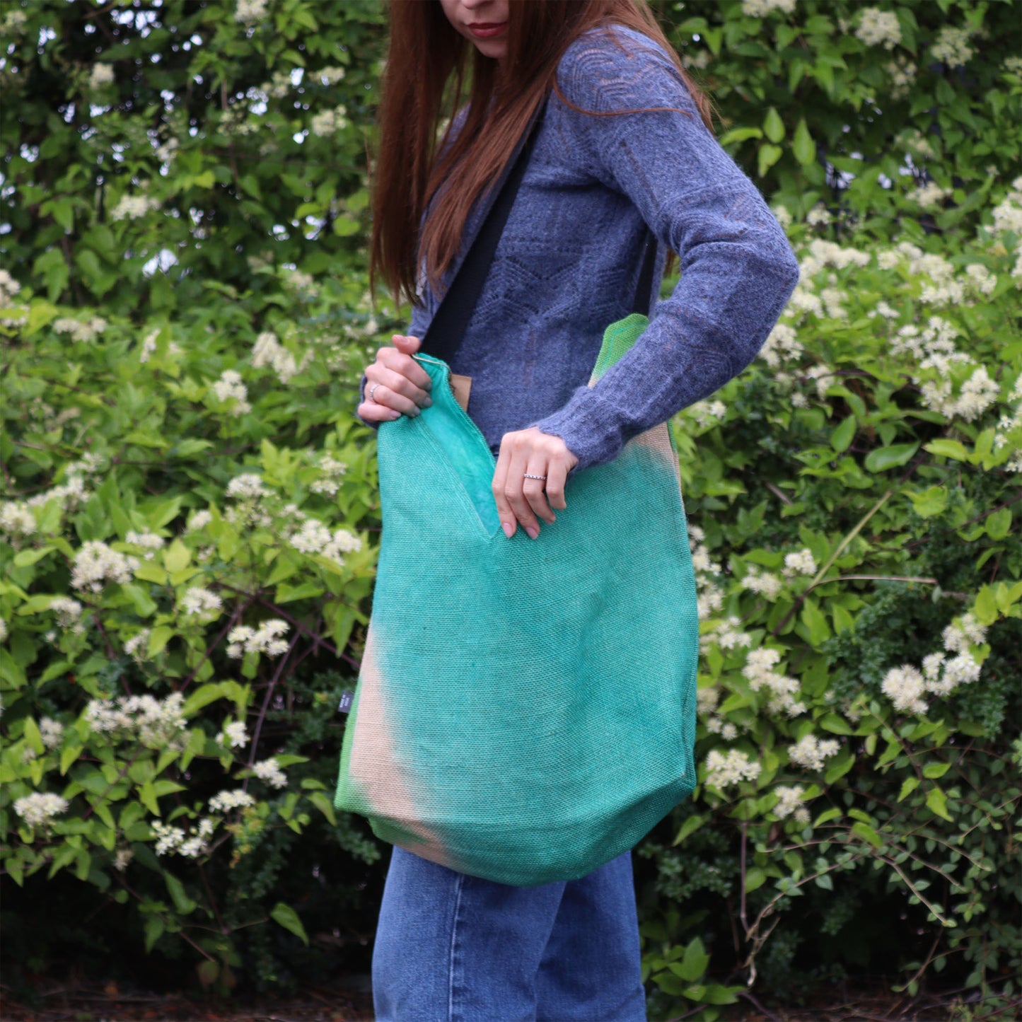 Soft Blend Shoulder Tote - Teal