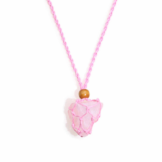 Crystal Gemstone Necklace Cord 45cm/18inch - Pink