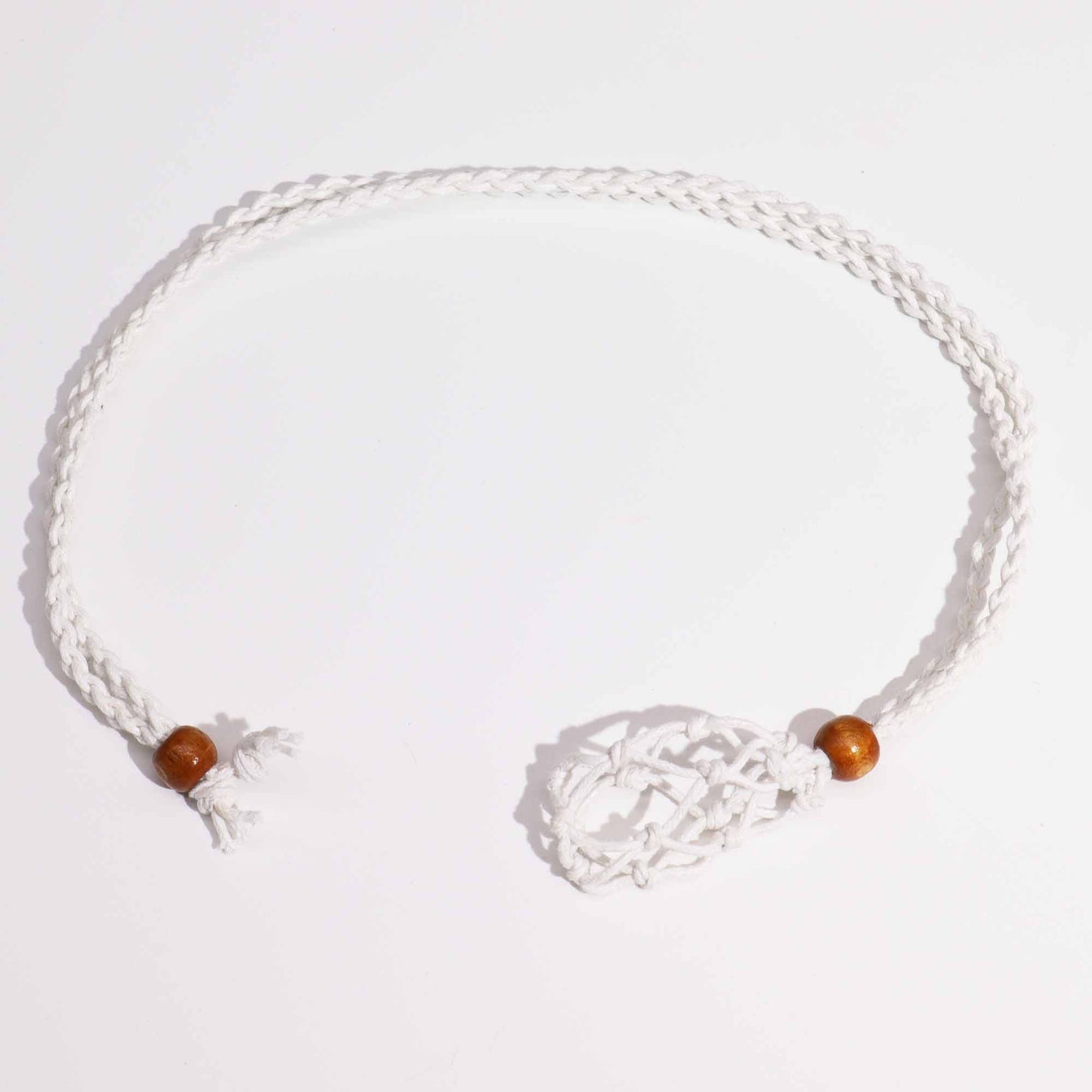 Crystal Gemstone Necklace Cord 45cm/18inch - White