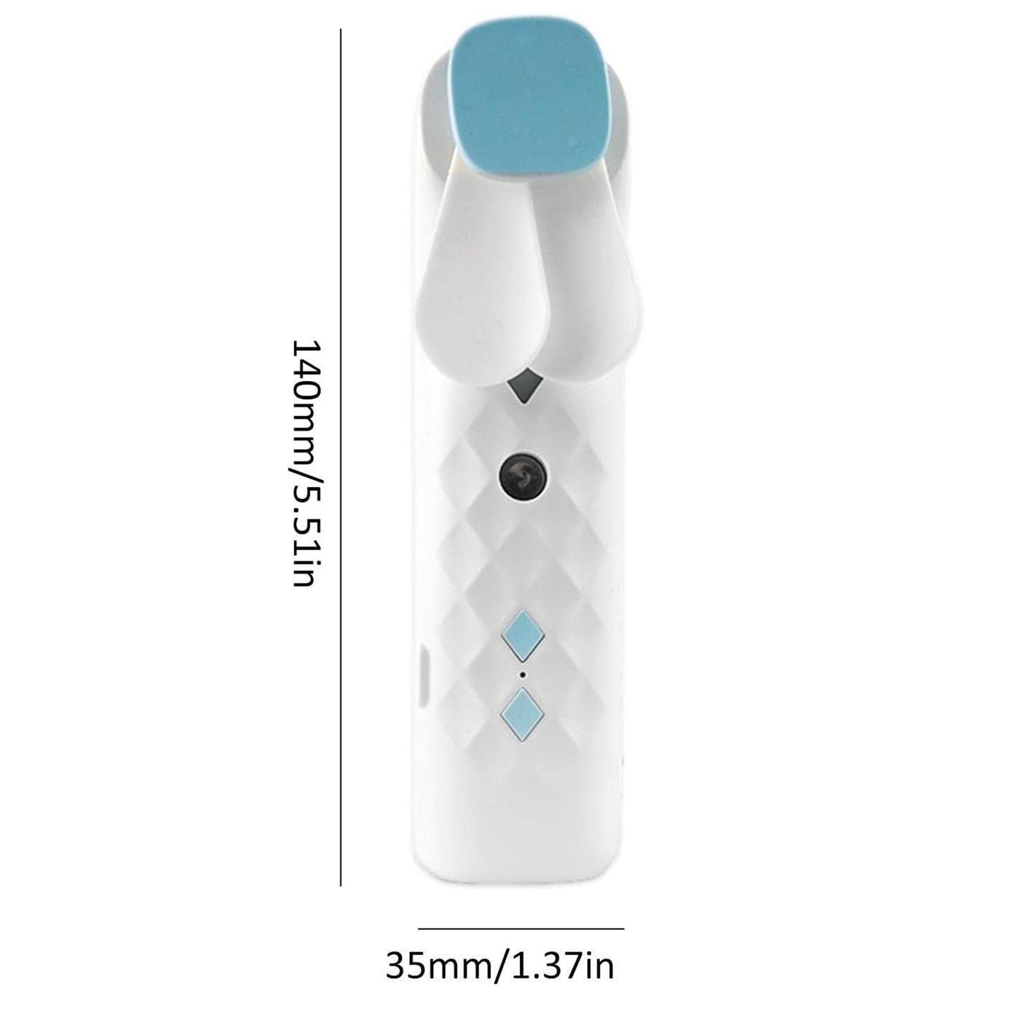 White Nano Mist Face Fan & Spray - USB chargable