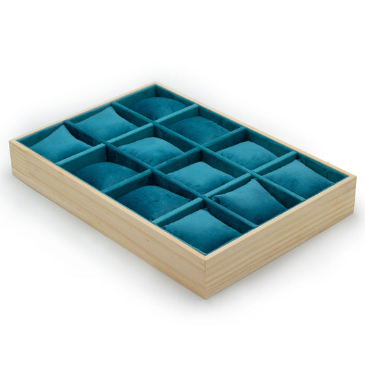 Twelve Compartment & Cushion Display Tray 35x24cm