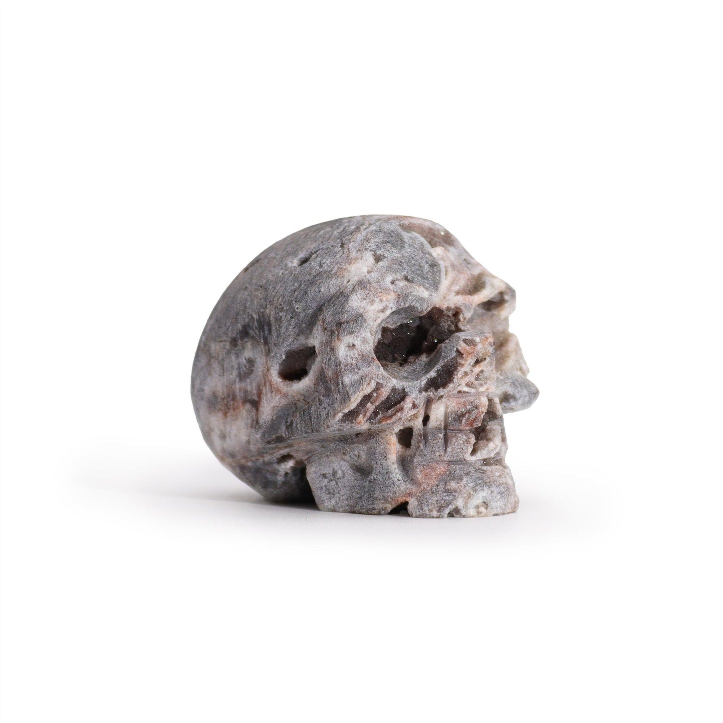 Calcite Geodes Carved Skull - (approx 4.5cm)