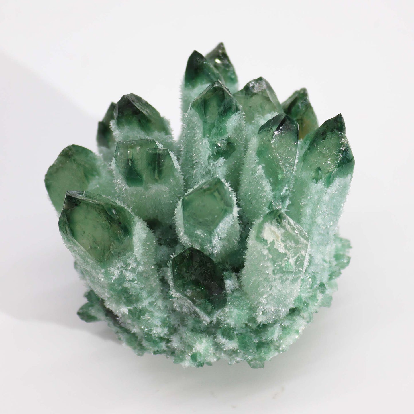 Crafted Natural Quartz Cluster - Green Ghost Quartz (approx 250-300gm 8cm)