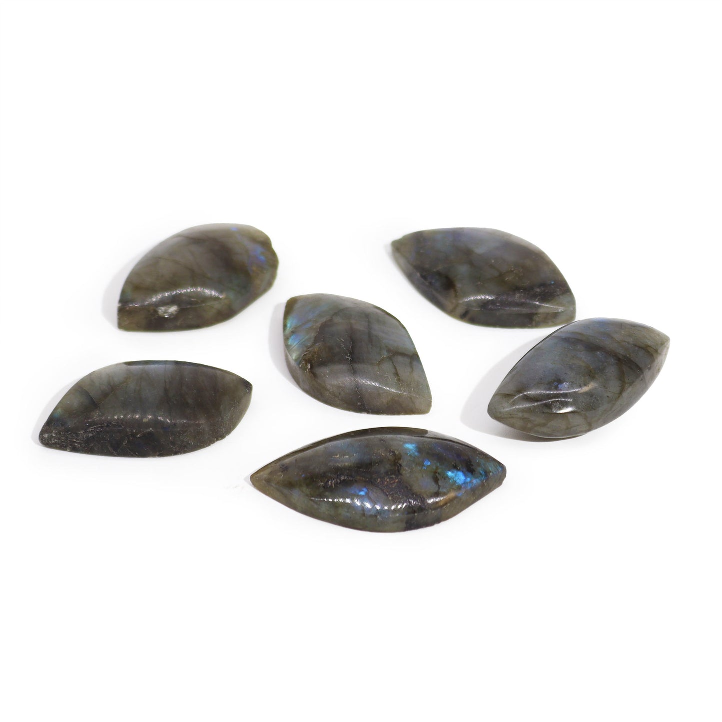 Madagascar Labradorite Leaf Stones (approx 13-20gms 40-50mm)