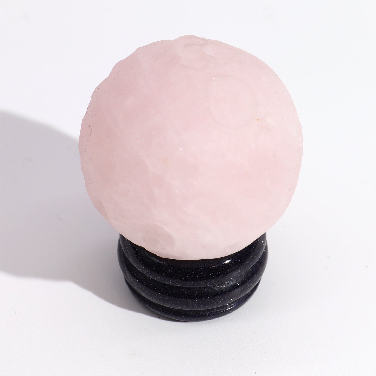 Rose Quartz Planet on a Sola Goldstone Stand - 40mm