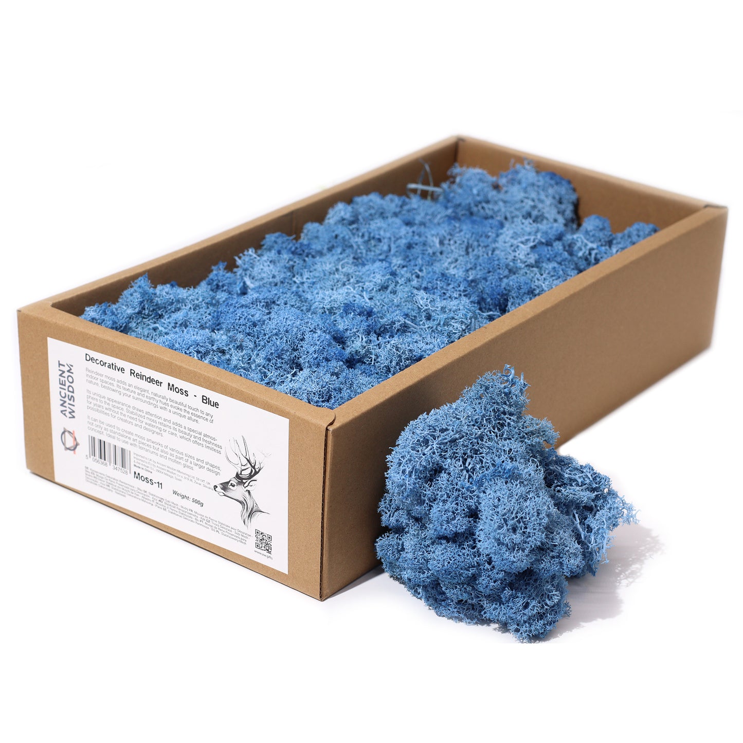 Quality Decoration Reindeer Moss - Blue - 635g Box