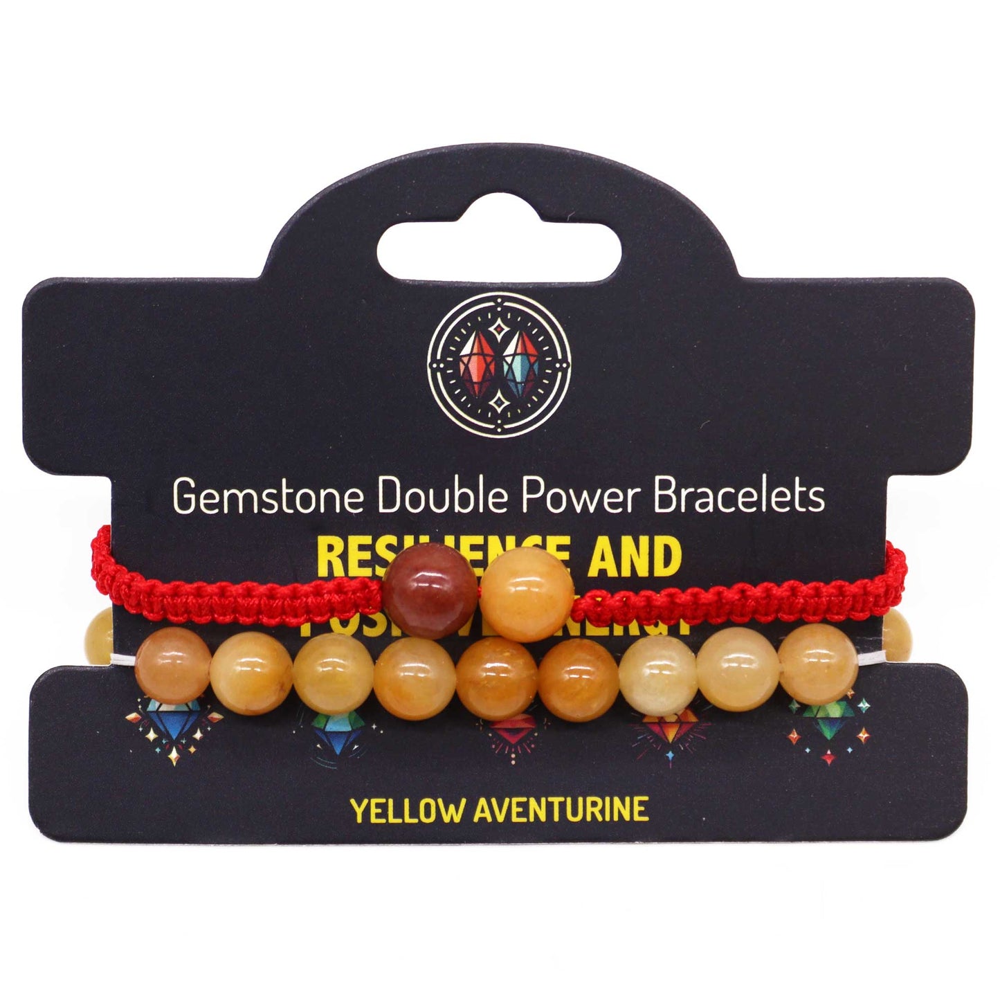 Gemstone Double Power Bracelets- Yellow Aventurine