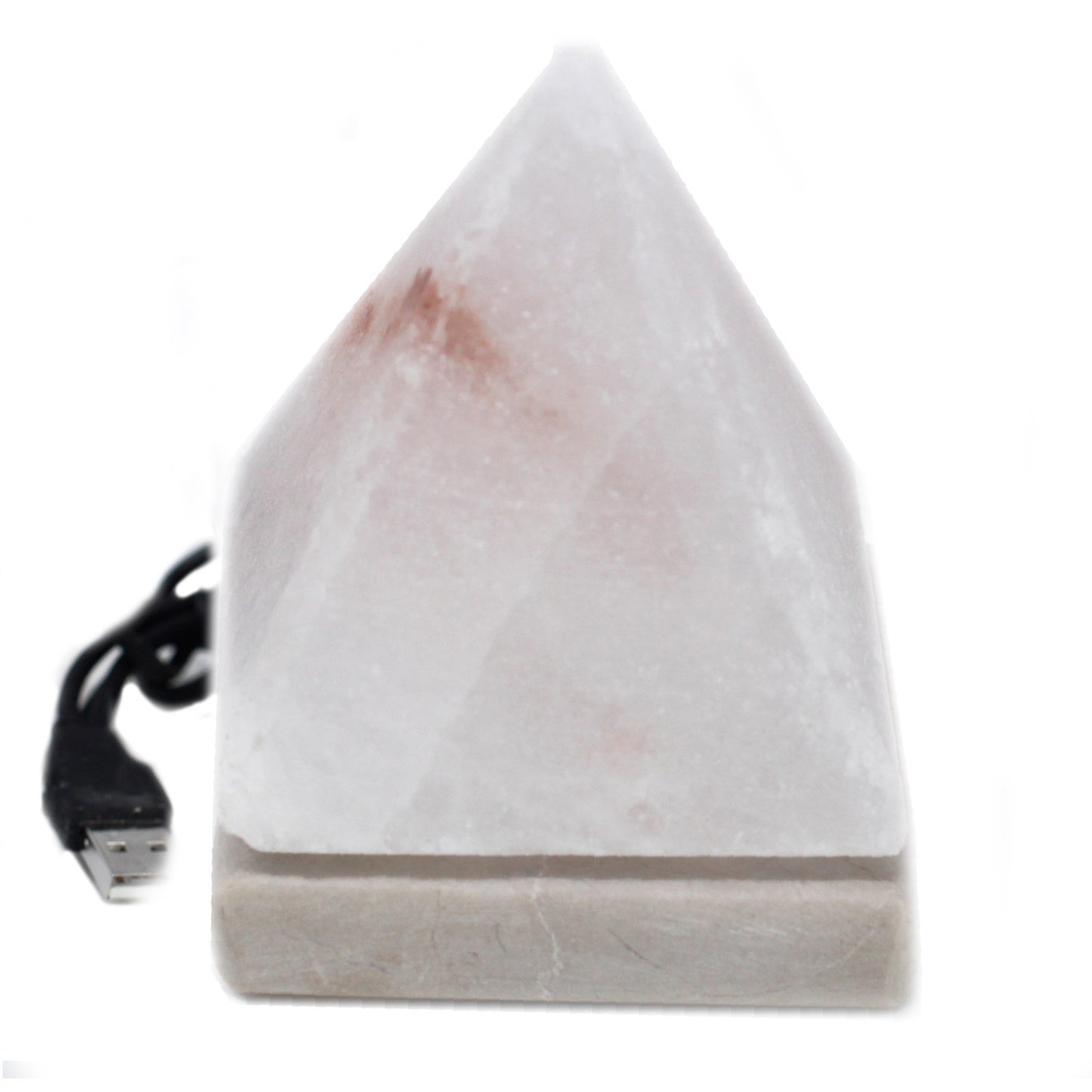 USB Pyramid WHITE Salt Lamp - 9 cm (multi)