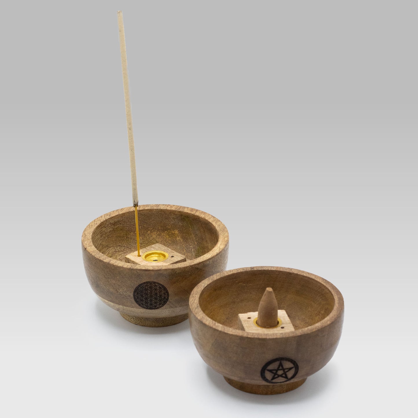 Small Ritual Bowl Incense Cone Holder 11x6.cm - Pentagon