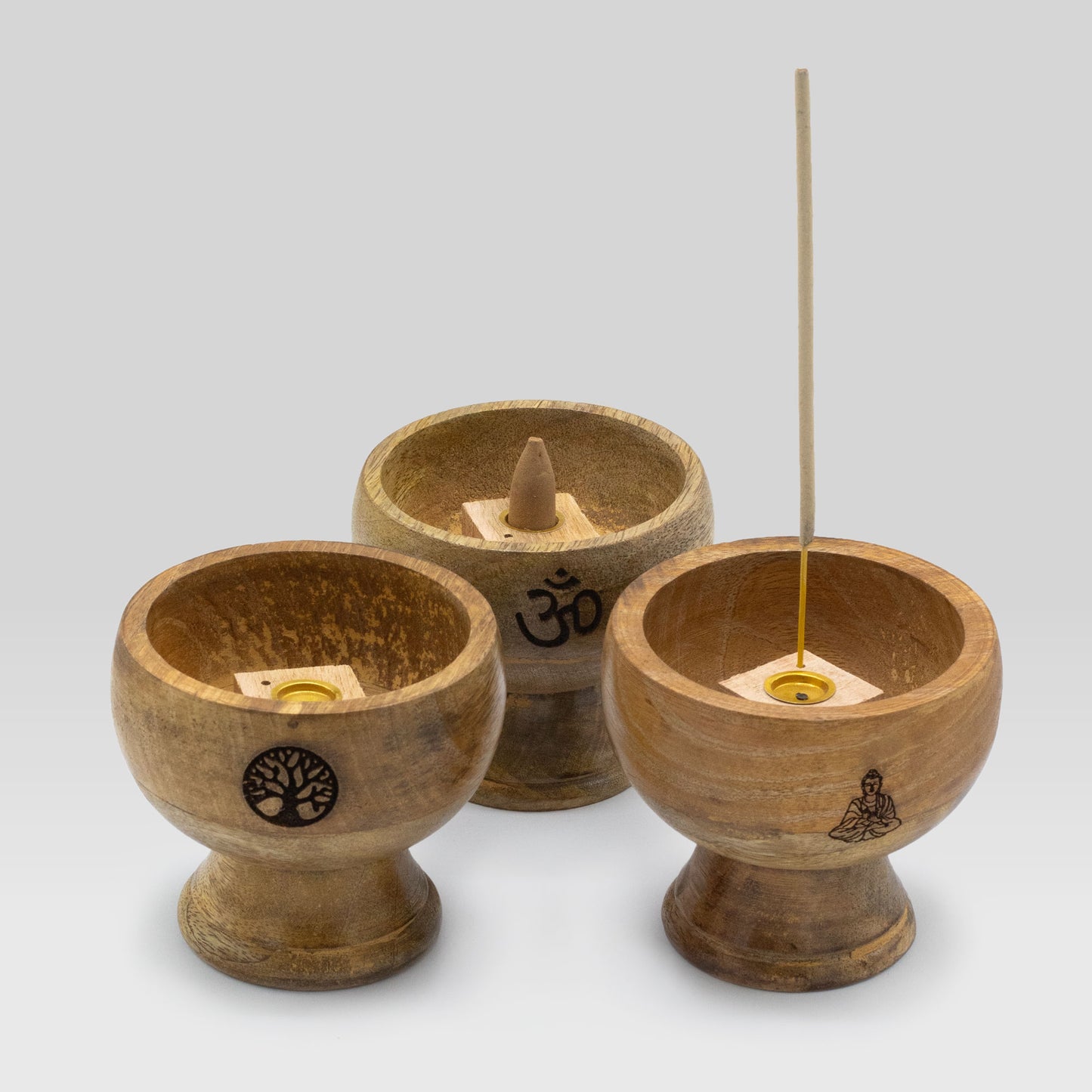 Lrg Ritual Bowl Incense Cone Holder 11x10 cm - Buddha