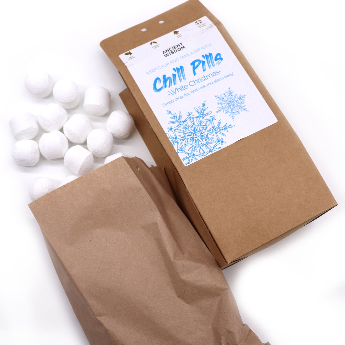 Chill Pills Bath Bomb Gift Set - White Christmas