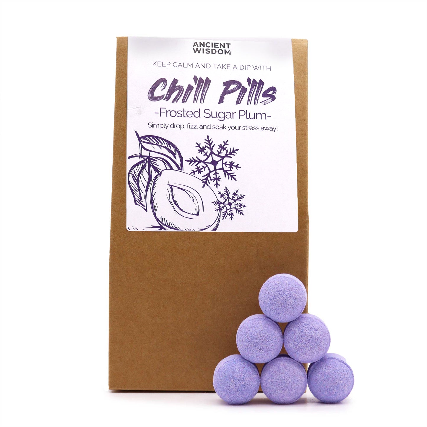 Chill Pills Bath Bomb Gift Set - Frosted Sugar Plum