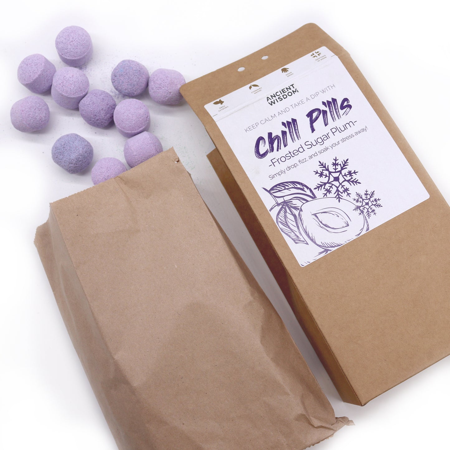 Chill Pills Bath Bomb Gift Set - Frosted Sugar Plum