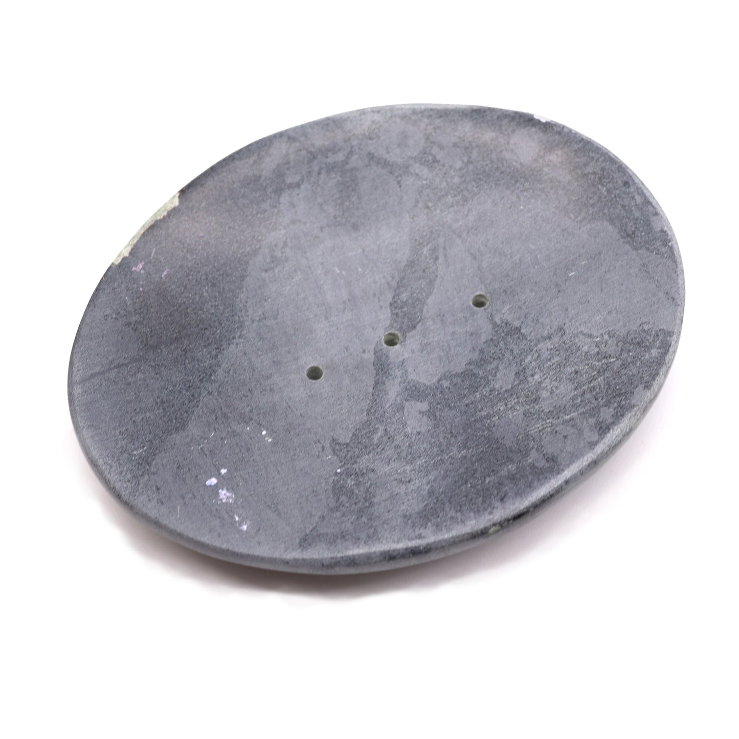 Grey Soapstone Soap Dish 10x12cm- Classic Oval