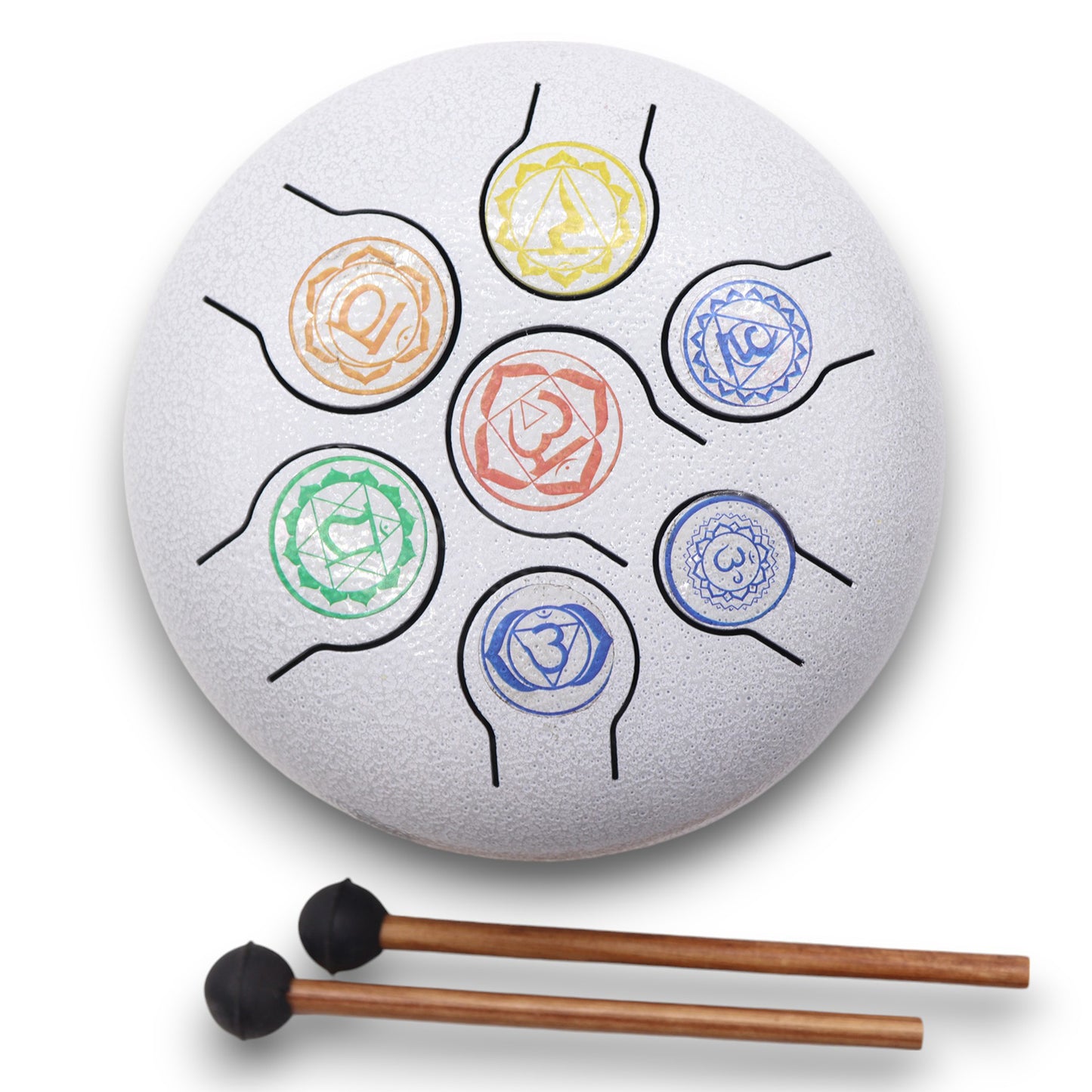 Med Steel Tongue Happy Drums  7 Chakra - 17x13cm