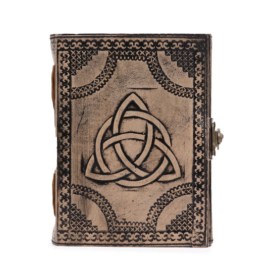 Circle Triquetra - Esoteric Notebook - Red Tan - 200 pages  Stich Edge